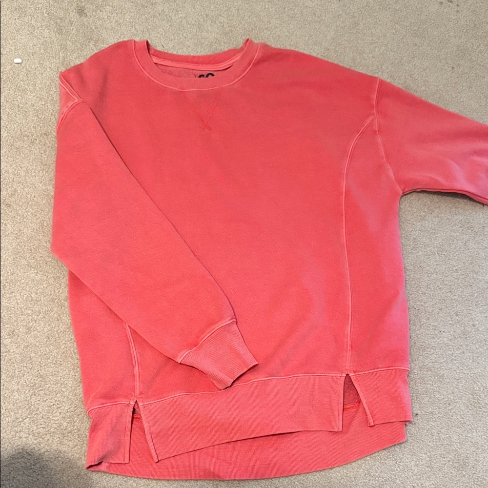 SO Women’sred/pink Crewneck Sweater